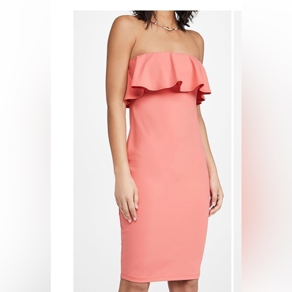 Susana Monaco Strapless Ruffle Midi Dress Size XL - Picture 5 of 7